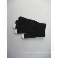 10g schwarz Polyester Liner drei Finger Touch Arbeit Handschuh-T3107